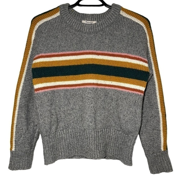 MADEWELL Striped Heath Pullover Sweater size XXS - Picture 4 of 8